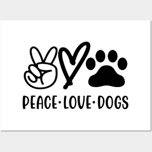 Peace Love Dogs Posters and Art